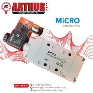 electroválvula neumática 0.220.002.522 – micro (5/2 – 1/4" npt – 24 vdc)