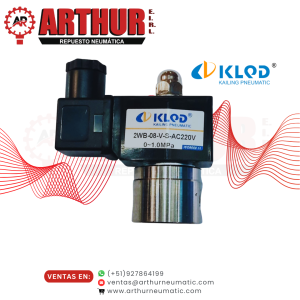 válvula solenoide 2wb 08 v s n.c 1/4" inox 220vac – klqd