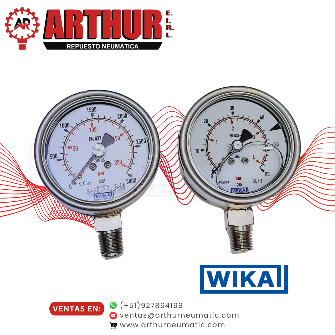 manómetro analógico 2.5" – 0 3000 psi – wika manómetro analógico 2.5" – 0 3000 psi – wika