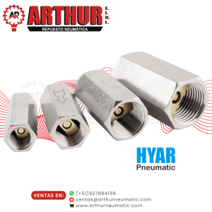 Home Válvula Check Neumática para Aire Comprimido 1/8″ – 1/4″ – 3/8″ – 1/2″ HYAR