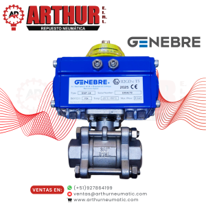 Actuador Neumático GNP-14 Doble Efecto + Válvula de Bola 3/4" INOX 316 – GENEBRE