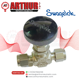 válvula de aguja 1/4" od – 1/2" od inox 316 – swagelok
