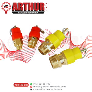 válvula de alivio seguridad 8 bar 1/4" – 3/8" – 1/2" – 3/4" compresor de aire