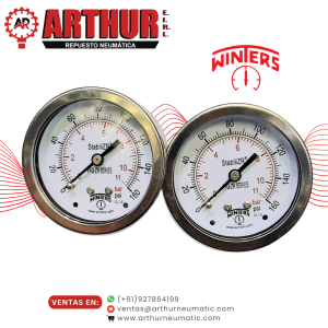 manómetro de 2.12 horizontal 160 psi 14 npt winters